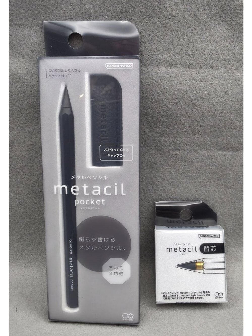 Sun-Star METACIL Pocket Graphite Metal Aluminum No-Sharpening Pencil w/ Refill